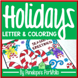 Holiday Letter & Holiday Coloring Pages