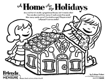 Preview of Holiday/Christmas Coloring and Math with Friends Beyond Measure