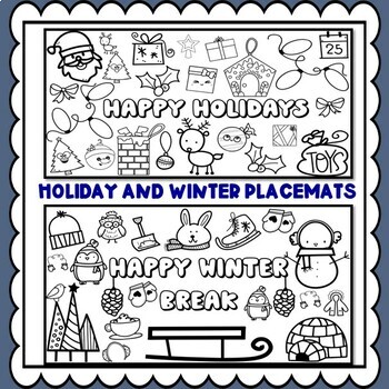 Holiday - Winter Placemat by OneBrightCrayonMM | TPT