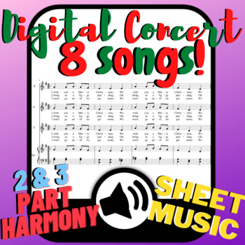 Preview of Holiday Concert Music BUNDLE Caroling! | Digital & Live Concert MADE EASY!