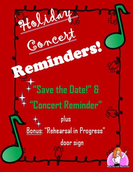 Preview of December Concert Parent Reminders!