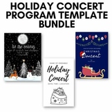 Holiday Concert Program Bundle (Canva Template, digital an
