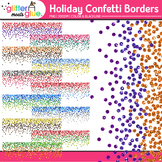 Holiday Confetti Border Clipart: Page Borders & Frames Cli