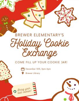 Preview of Holiday Cookie Exchange: Faculty Festive Treats Event Poster Editable