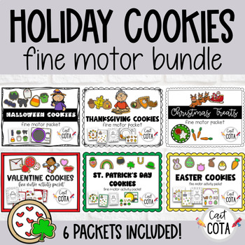 Preview of Holiday Cookie Fine Motor Occupational Therapy Bundle