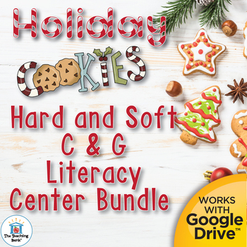 Preview of Christmas Holiday Hard/Soft C and Hard/Soft G Literacy Center Bundle