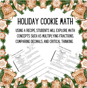 Preview of Holiday Cookie Math: Decimal & Fraction Recipes Google Slides Version