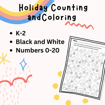 Preview of Holiday Count-it and Color