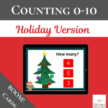 Preview of Holiday Counting 0-10 with Boom Cards™ | Digital