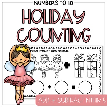 Preview of Holiday Counting Numbers to 10 Mini-Books for Kindergarten
