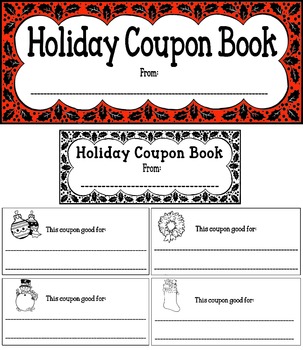 Preview of Holiday Coupon Book/PRINTABLES & TPT DIGITAL ACTIVITY