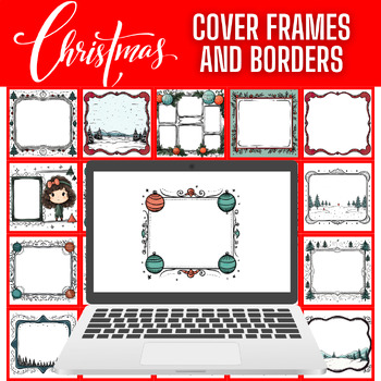 Preview of Holiday Cover Frames - Christmas Borders for Google Slides and Powerpoint