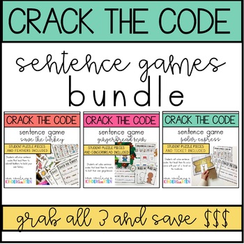 Preview of Holiday Crack the Code Sentence Bundle