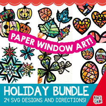 Preview of Holiday Craft Bundle | Easter, Christmas, Valentines, Halloween, St.Patricks Day