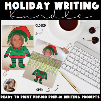 Preview of Holiday Creative Writing Prompts and Elf Craft