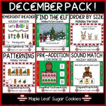 Preview of Holiday!!! December Fun Pack! **7 Interactive Activities** Christmas!!! w/ BONUS