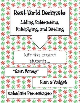 Preview of Holiday Decimals--Real World Project
