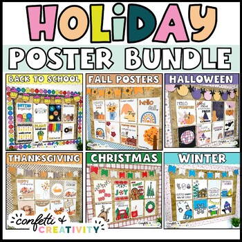 Preview of Holiday Decor Poster Growing Bundle