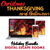 Holiday Digital Escape Room Bundle | Christmas, Thanksgivi