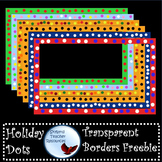 Holiday Dots Transparent Borders Frames Freebie