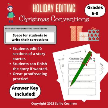 Preview of Holiday Editing: Christmas Conventions (Grades 6-8)