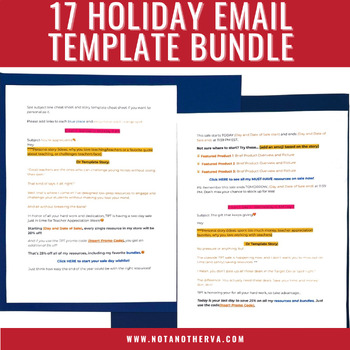 Preview of Holiday Email Template Growing Bundle