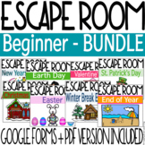 Holiday Escape Room Beginner BUNDLE ⎢ Printable + Digital 