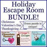 Holiday Escape Room Bundle (NO PREP / MIN. PREP)