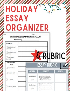 Preview of Holiday Essay Organizer | Informative Writing | Holidays Around the World