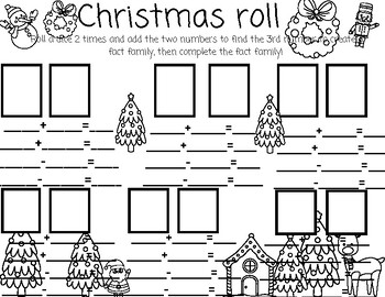 Preview of Holiday Fact Family worksheets