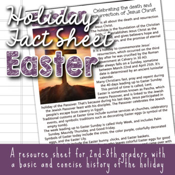 Preview of Easter Biblical Facts for Kids (Christian Worldview)