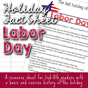 Preview of Labor Day Holiday Facts for Kids