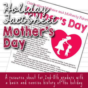 Mother's Day Facts for Kids  Why Do We Celebrate Mother's Day 