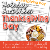 Thanksgiving Facts and Background Information for Kids