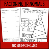 Holiday Factoring Trinomials Coloring sheets {Christmas Fa