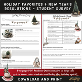 Holiday Favorites & New Year's Resolution Survey Middle to