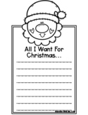 Holiday Festive All I Want For Christmas Lists Writing Template