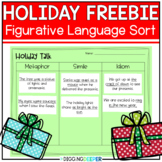 Holiday Figurative Language Sort FREEBIE