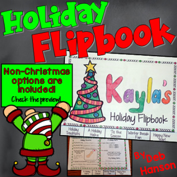 Preview of Holiday Flipbook Activity (includes non-Christmas versions)