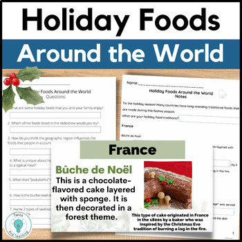 Preview of Christmas Foods Around the World Lesson Plan Foods Around the World - FCS