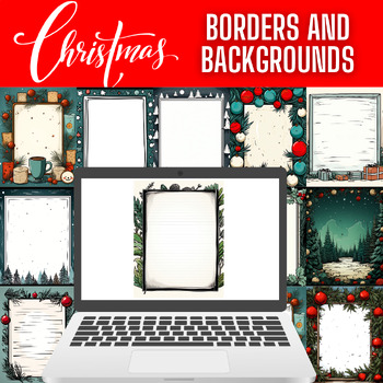Preview of Holiday Frames and Borders - Christmas Borders for Google Slides and PowerPoint