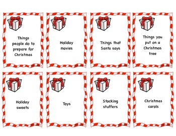 Holiday Freebie - Naming Items by SLP Runner | Teachers Pay Teachers