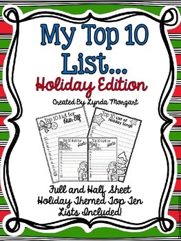 Holiday Fun Top Ten Lists by Lynda Morgart | Teachers Pay Teachers