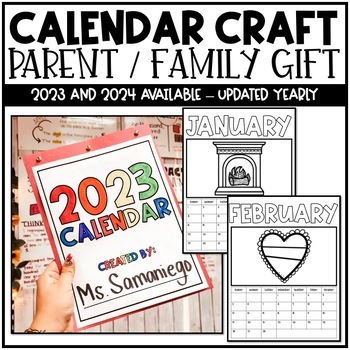 Preview of Calendar Craft | Parent / Family Gift