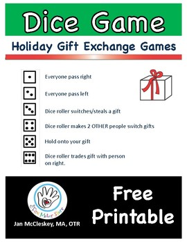Holiday Gift Exchange Games, Printable Games