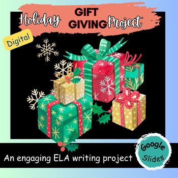 Preview of Holiday Gift Giving Project- Christmas Language Arts Activities Middle School