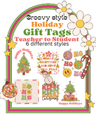 Holiday Gift Tag Bundle - 6 different styles - 70s Retro G