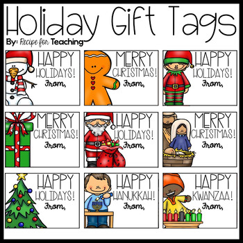 Preview of Holiday Gift Tags