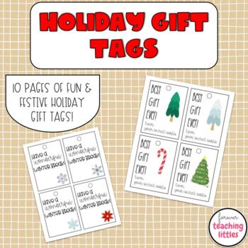Preview of Holiday Gift Tags | Secret Santa | Holiday Note Cards | Editable