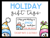 Holiday Gift Tags: Snowman Theme